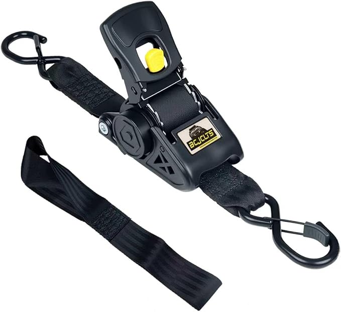 Retractable Ratchet Straps 2" x 10ft, 3,000lb Break Strength, Heavy Duty Easy Release Tie Down for Trucks, Trailers, Motorcycles, ATVs, Secure Cargo Straps