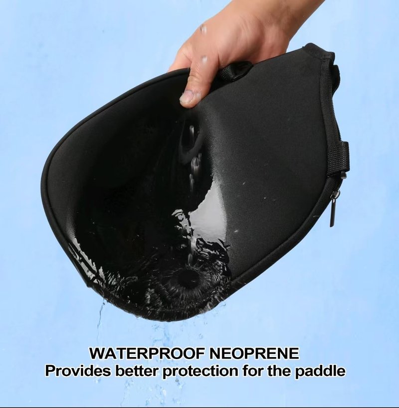 YJGH Water Resistant Pickleball Paddle Cover & Protective Carry Case w/Pockets, Adjustable Crossbody Strap, Ball Holder & Fence Hook - Fits Standard & Extended Paddles - Gifts for Men Women