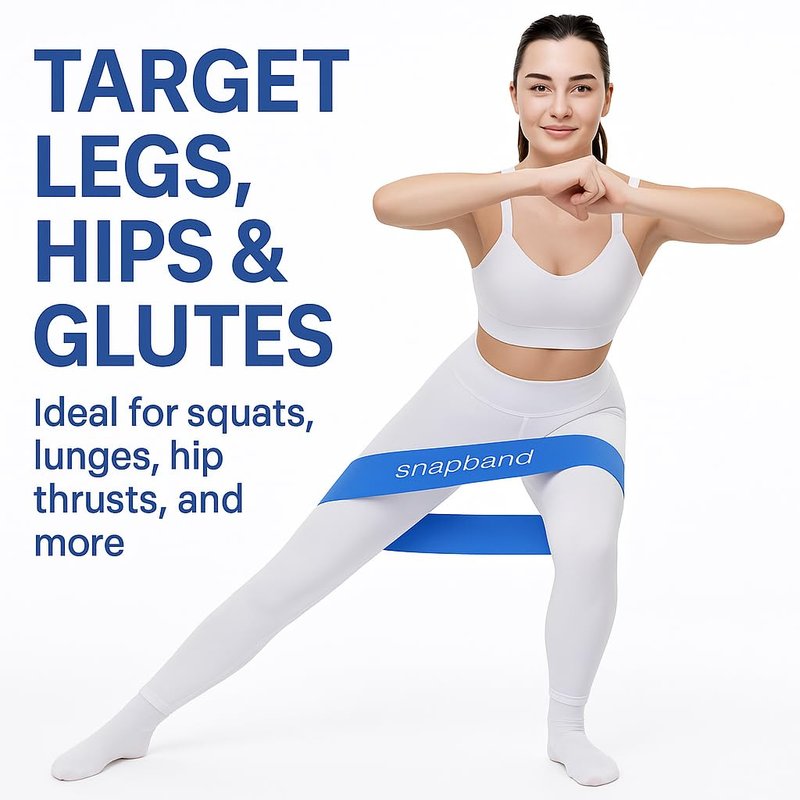 Resistance Bands Set for Physical Therapy & Strength Training – 5 Levels (Extra Light to Extra Heavy), Non-Slip Exercise Bands for Rehab, Glutes, Legs & Warmups – Includes Carry Bag