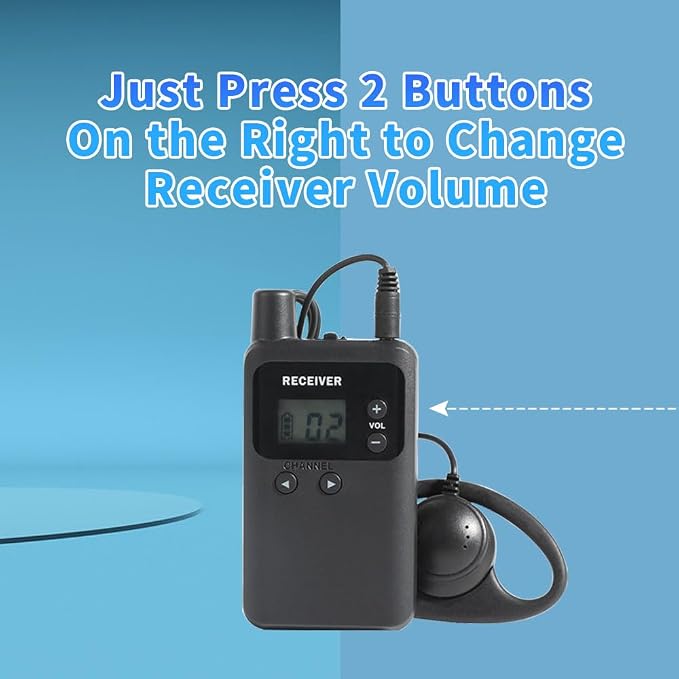 AGJ Wireless Tour Guide System, Tour Guide Microphone and Speaker, Tour Guide