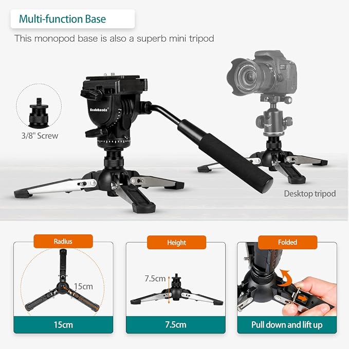 Extendable Camera Aluminum Monopod