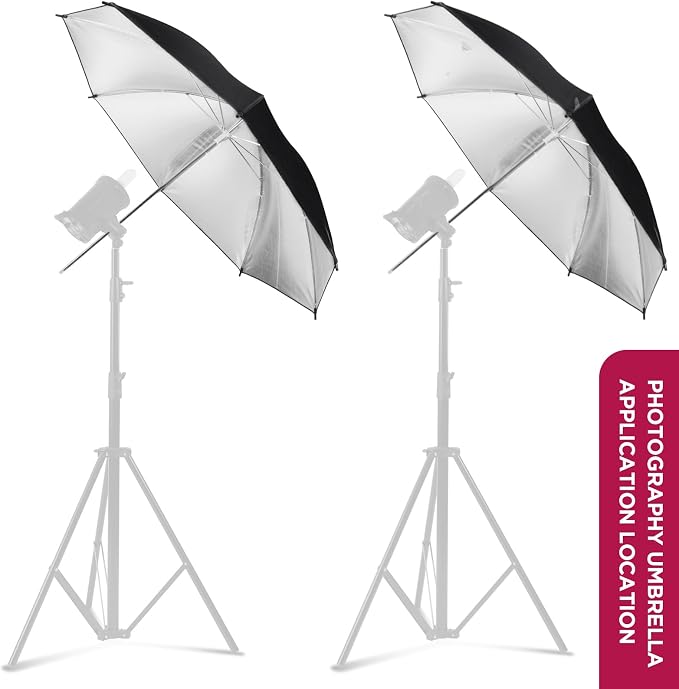 43" Black/Silver Reflective Umbrella Kit