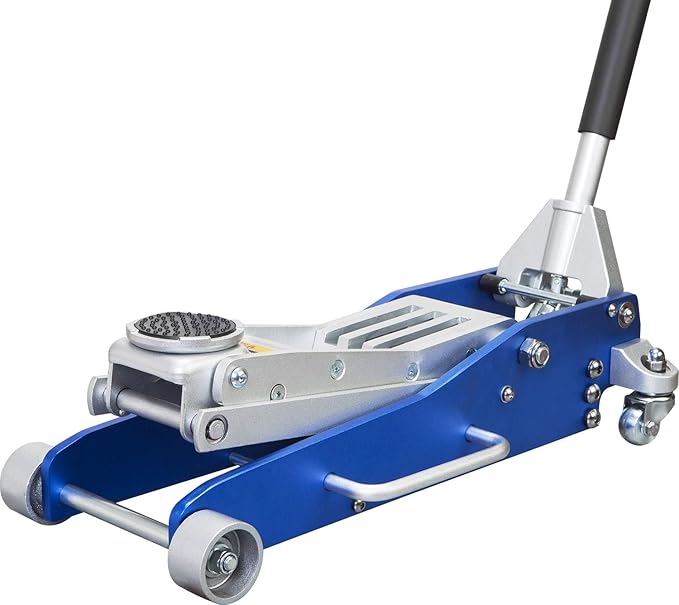 Big RED AT830003XLUR Economic Aluminum Quick Lift Low Profile Garage Jack, 3 Ton (6000 lb), Blue