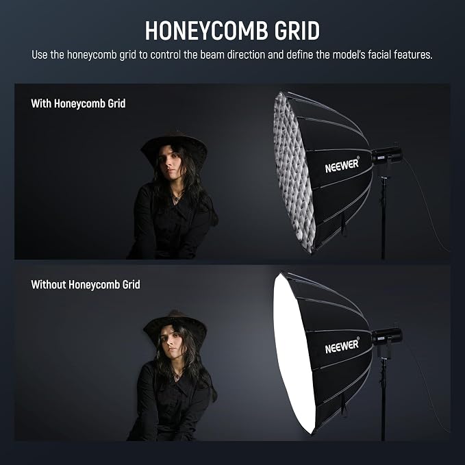 NEEWER Parabolic Softbox Kit, 47.2" Bowens Mount Soft Box