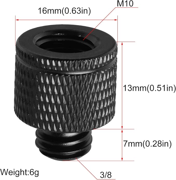 4PCS M10 Female to 3/8 Male Tripod Screw Adapter Aluminum Alloy Camera Mount
