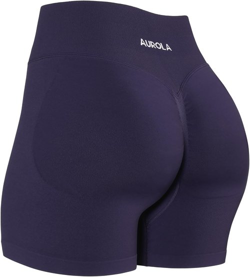 AUROLA Workout Shorts for Women - No Roll Up, Squat Proof, Seamless Compression | Available in 2.5-6.5 Sizes