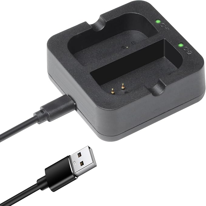 Battery Charger for Ring Rechargeable Battery, Dual Port Battery Charger