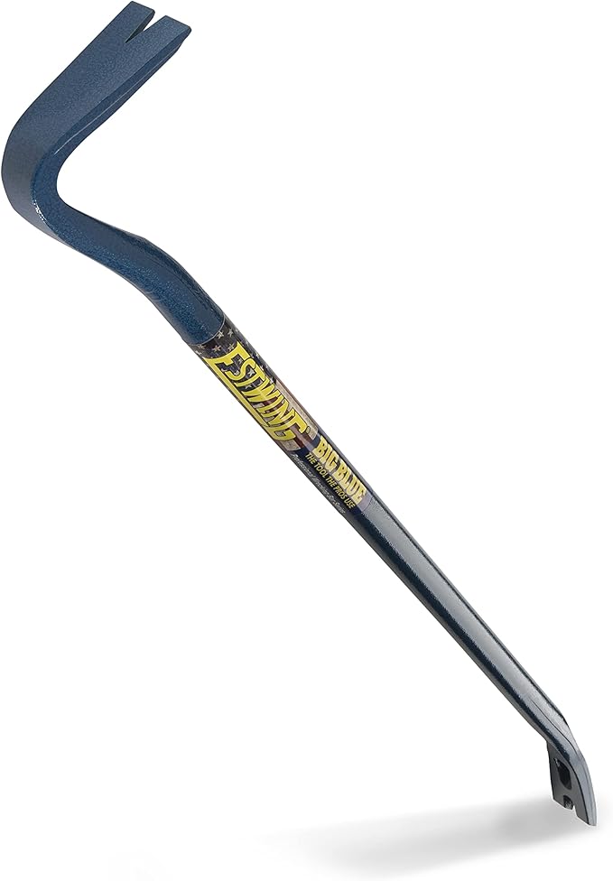 ESTWING Gooseneck Wrecking Bar PRO - 36" USA Made Pry Bar with Angled Chisel End & Forged Steel Construction - EWB-36PS