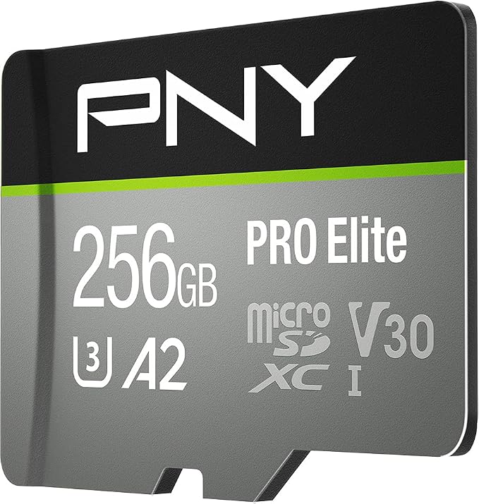 PNY P-SDU256V32100PRO-GE 256GB PRO Elite Class 10 U3 V30 microSDXC Flash Memory