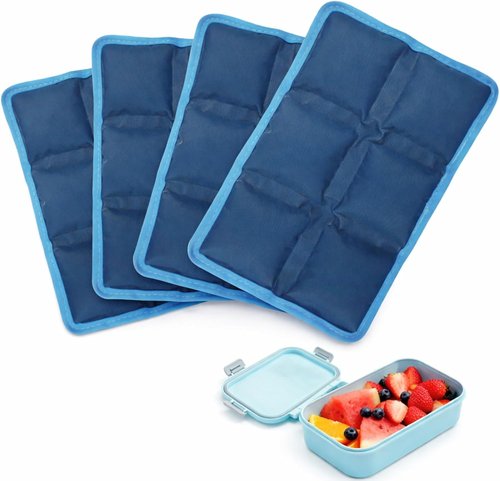 Blobuste Ice Packs - 4PCS Reusable Flexible Gel Cold Packs | BPA-Free Leakproof for Lunch Boxes & Coolers