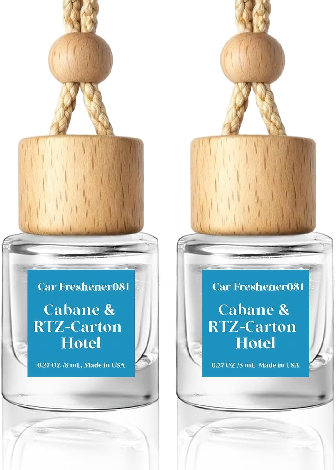 HoogaLife Car Air Freshener Hanging 2 Pack - Hotel Collection Diffuser Oil Inspired by Cabane & Rltz. CarIton Hotel - NO.1012 Fragrance Oil, Car Fresheners for Women Made in USA (081)
