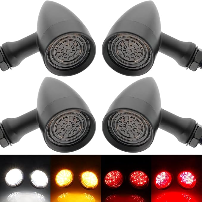 TSUNG Universal Motorcycle SMD LED Turn Signals 12V Brake Tail Lights Running