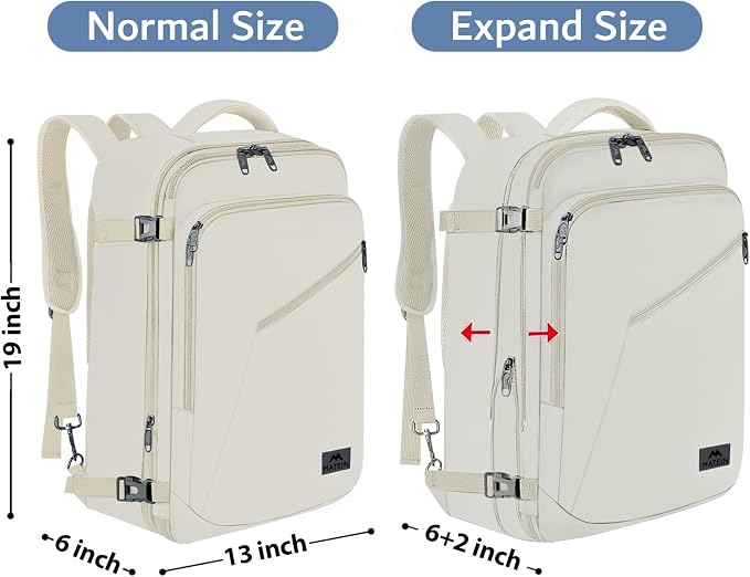 MATEIN Large Travel Backpack Women, Lightweight Carry on Backpack & Hidden
