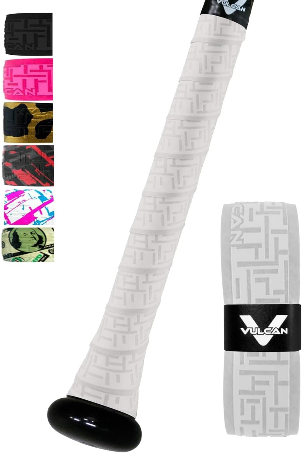 Vulcan Bat Grip - 0.50mm, 1.00mm & 1.75mm | Baseball & Softball | Available in Multiple Colors