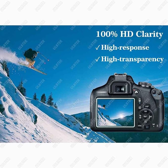 ULBTER Screen Protector for Canon EOS Rebel T7 T6 T5 2000D Camera & Hot Shoe