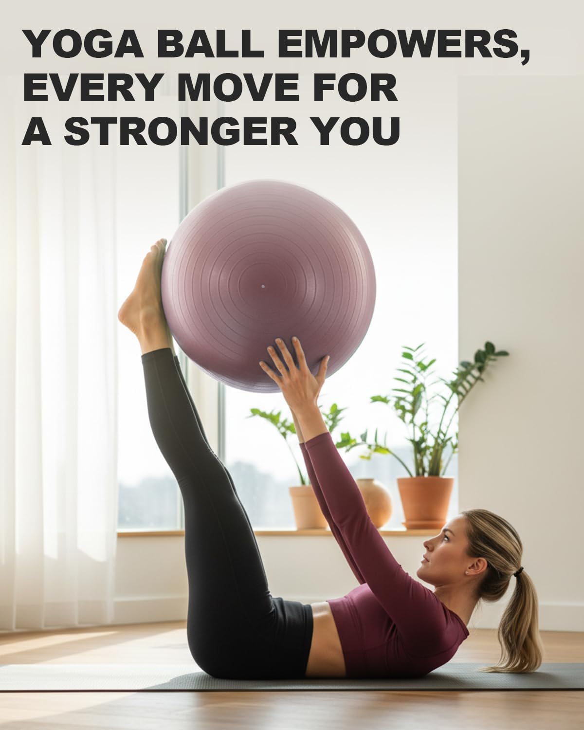 Trideer Exercise Ball - Stability Ball for Yoga, Pilates & Core Training | Office Seating & Balance Chair