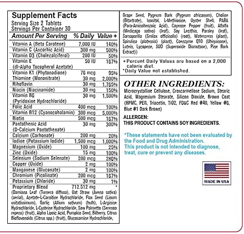 (8 Pack) Esmond Natural: Men's Vitality Complex (Advanced Multivitamin and Mineral Supplement for Men. Supports Energy and Vitality), GMP, Natural Product Assn Certified, Made in USA - 480 Tablets