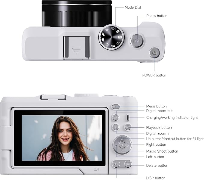 Digital Camera 4K for Photography, 50MP Vlogging Camera for YouTube Video