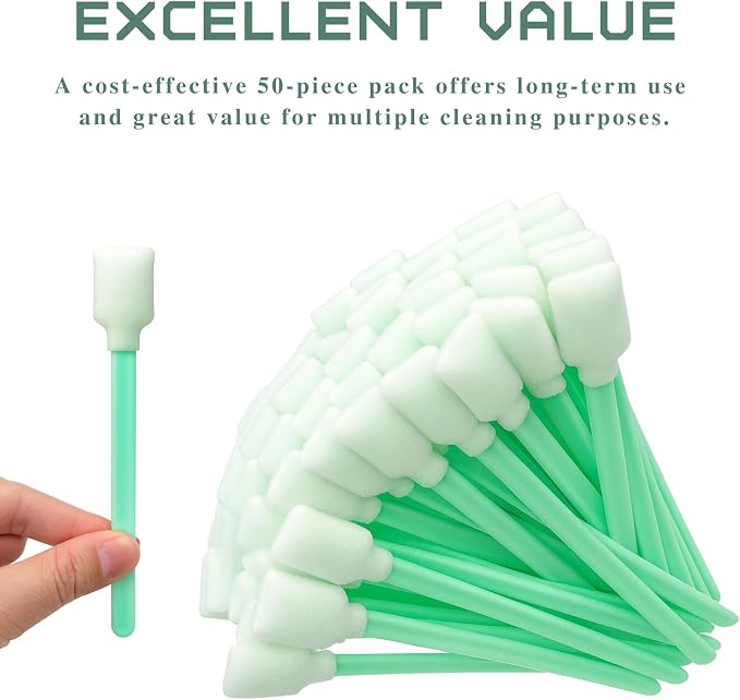50PCS Foam Cleaning Swabs – Anti-Static Lint-Free Applicators