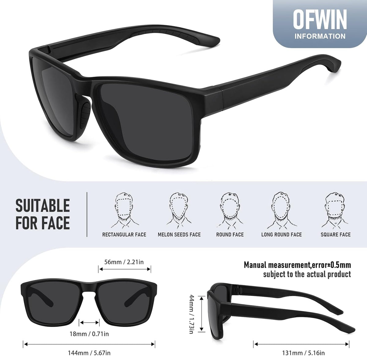 Skiennix Sports Polarized Sunglasses - UV Protection & Unbreakable Design | Ideal for Driving, Running, Fishing, Hiking