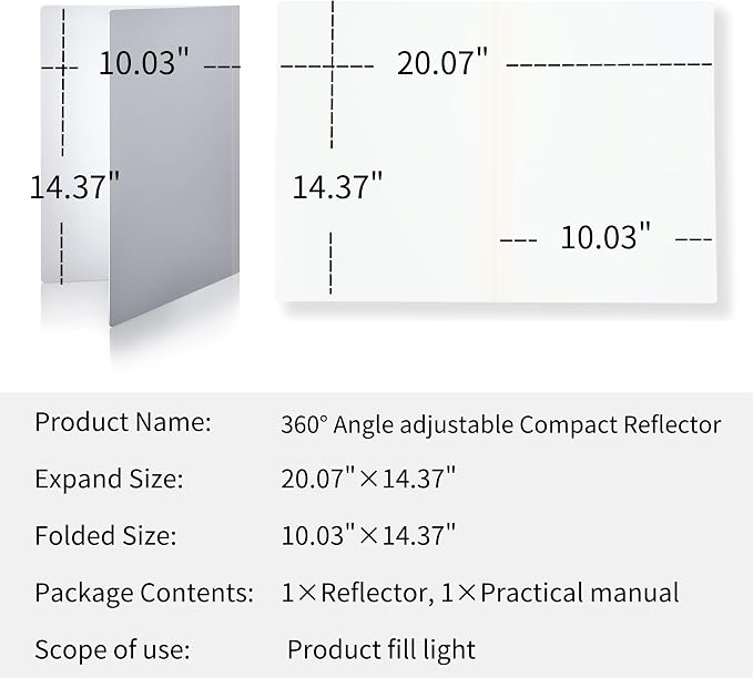 Pino Studio Photography Reflector Cardboard