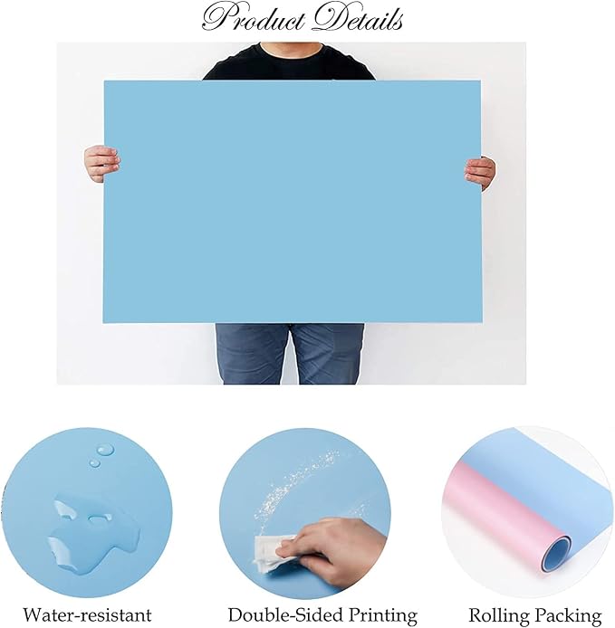 5pcs 34x22in Morandi Background Paper Photography Backdrops Solid Color Photo