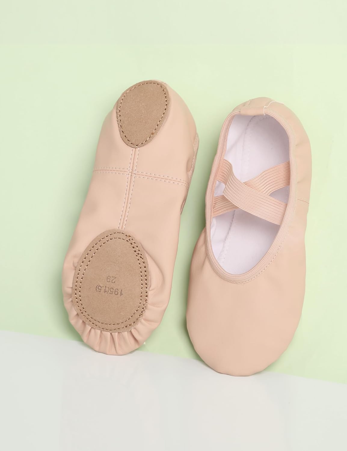 Phoeswan Ballet Shoes - PU Leather Dance Slippers for Girls | Toddler to Big Kid Sizes