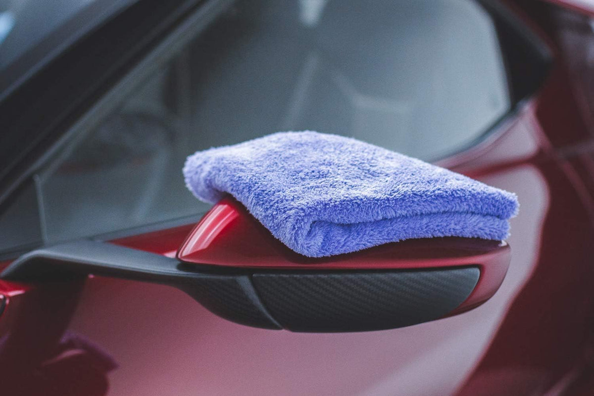 The Rag Company - Eagle Edgeless 350 (5-Pack) Professional Korean 70/30 Blend Super Plush Microfiber Detailing Towels, 350GSM, 16in x 16in, Lavender