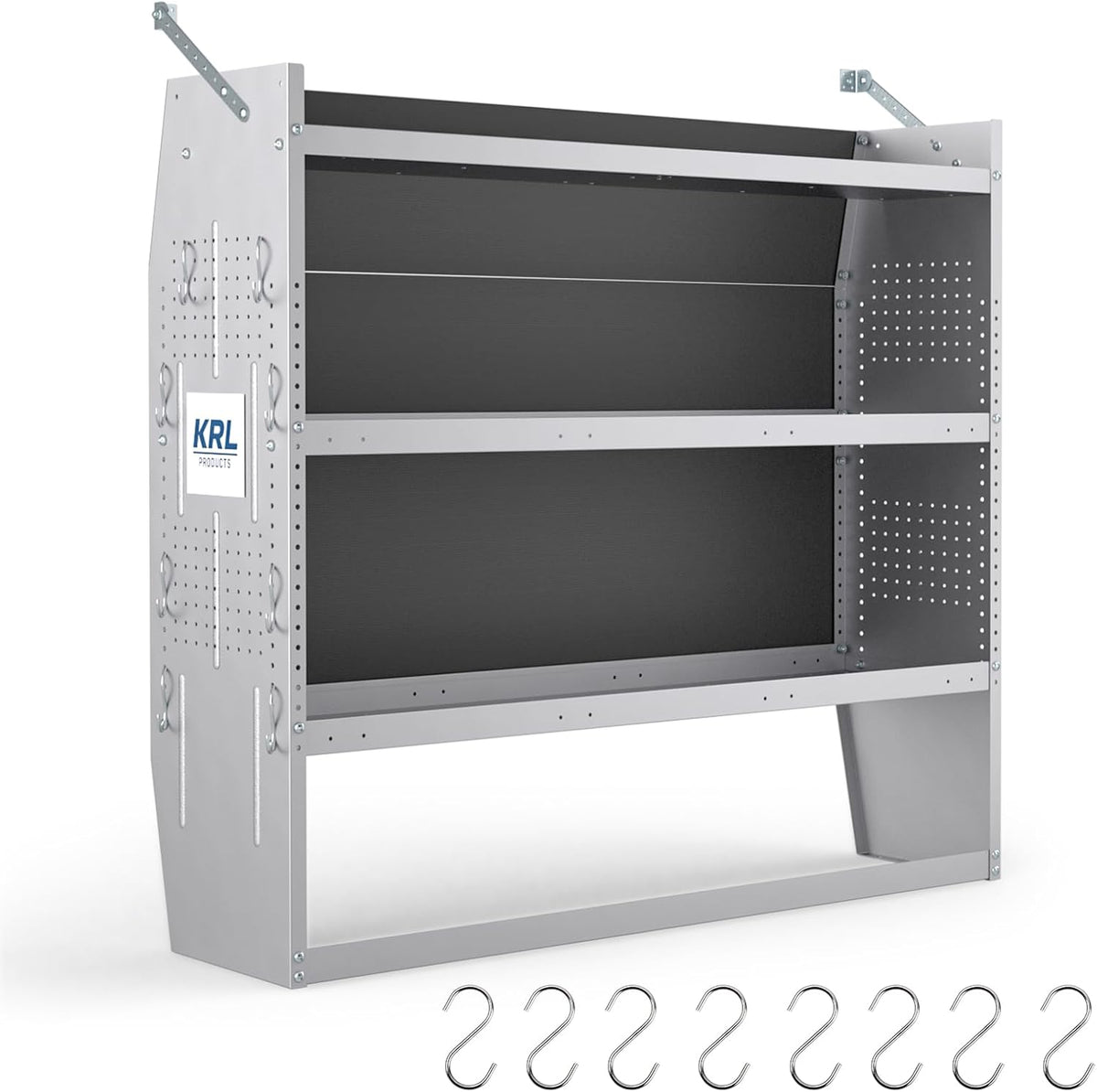 SV-5246 Steel Low/Mid/High Roof Van Shelving Storage System Fits Transit, GM, NV, Promaster, Sprinter and Metris, Contoured Shelving Unit, 52" W x 46" H x 13" D