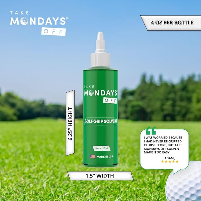 Golf Grip Solvent (4 oz) - Professional Grip Solvent for Regripping Golf Clubs