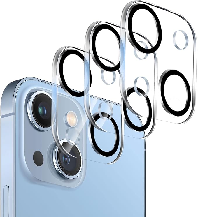Dengduoduo 3 Pack Tempered Glass Camera Lens Protector