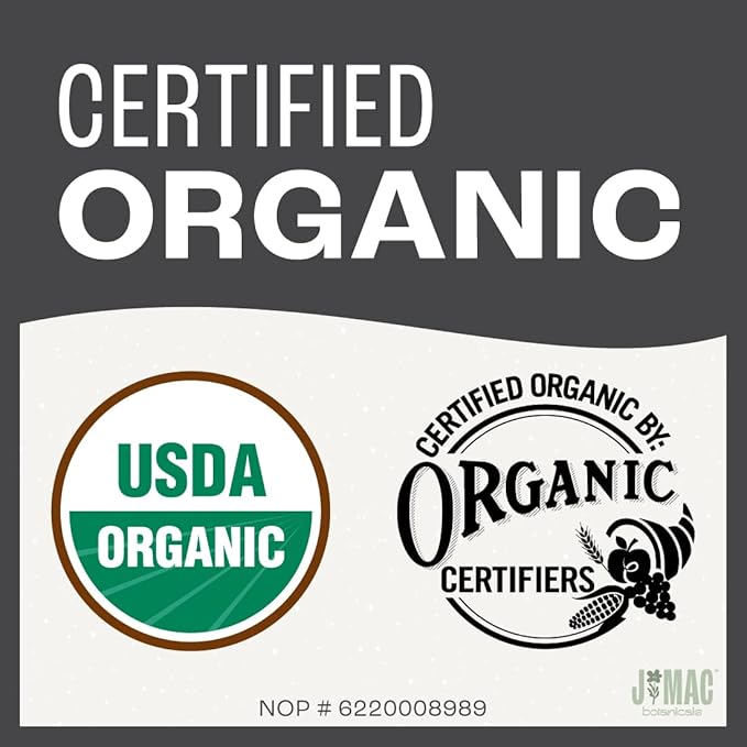 J MAC BOTANICALS Organic Moringa Leaves, malunggay leaf, Whole Green Moringa Oleifera Leaf Tea