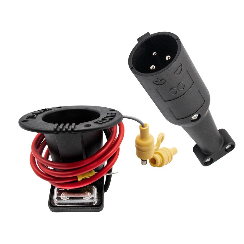 Panglong Golf Cart Charging Port with Cord and Club Car Plug- Charger Receptacle and Charger Plug, Suitable for 2004-2013 48V Club Car DS Electric Carts, OEM #101828901, 101802101