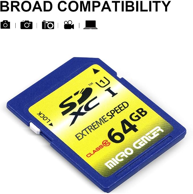 INLAND 64GB Class 10 SDXC Flash Memory Card Standard Full Size SD Chip USH-I U1