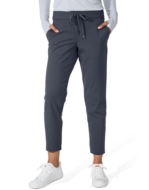 G Gradual Women's 7/8 Stretch Ankle Pants - Deep Pockets for Golf, Lounge & Travel