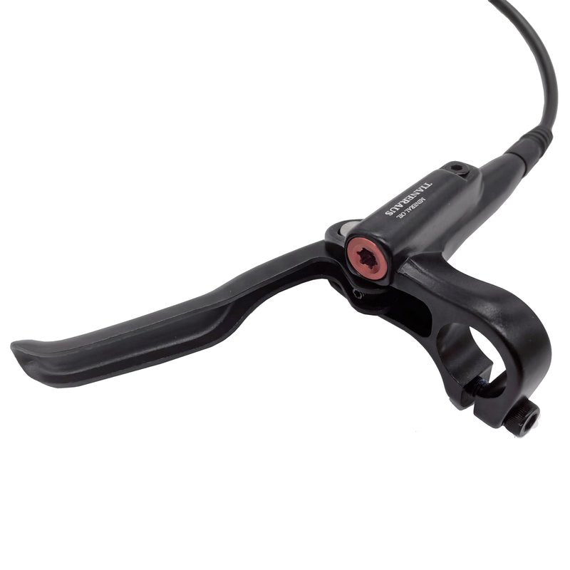 Tianeraus Mountain Bike Hydraulic Brake and Lever - Left Front 850mm Adapter Aluminum Alloy Hydraulic Bike Brakes, is/PM Adapter, Resin Pads, Black (is/PM)