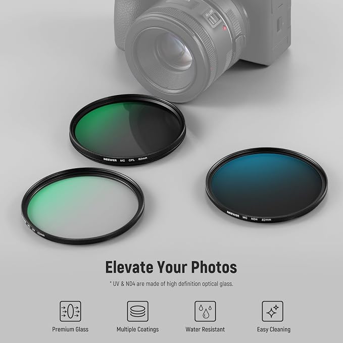 NEEWER 82mm UV/CPL/ND Lens Filter Kit