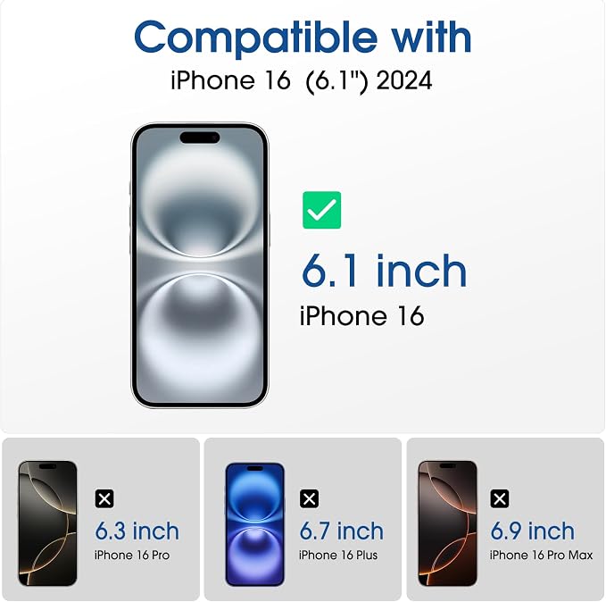 amFilm Auto-Alignment OneTouch for iPhone 16 Screen Protector + Camera Lens