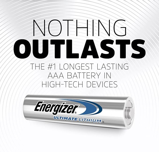 Energizer Ultimate Lithium AAA Batteries, Lithium Triple A Batteries