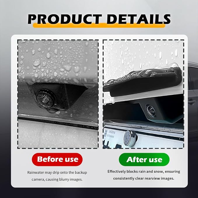 2026 New Rear View Backup Camera Cover, Silicone Backup Camera Rain Shield