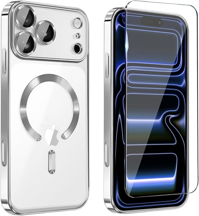 Magnetic Glossy Case for iPhone 17 Pro Max, iPhone 17 ProMax Phone Case Slim