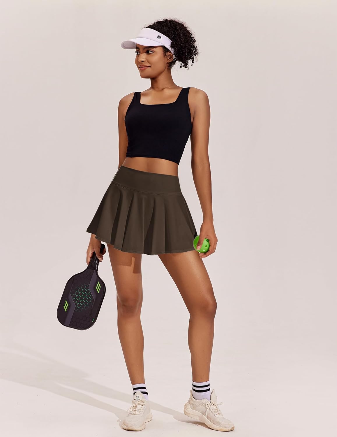 PINSPARK Women's Tennis Skirt - Pleated Athletic Skort with Pockets | High-Waisted Golf Skirt for Workouts
