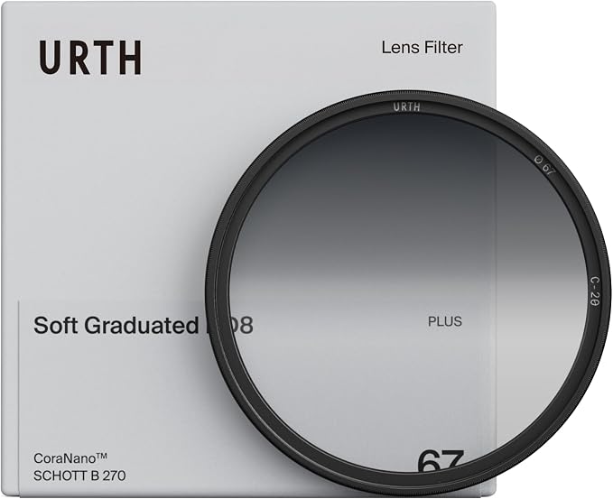 Urth 58mm Soft Graduated ND8 Lens Filter — 3-Stop, HD Optical Glass 20-Layer