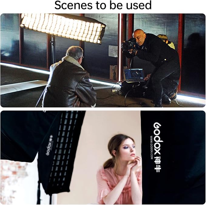 Godox 2PCS FW30x120cm/12 x47 Bowens Mount Strip Honeycomb Grid Softbox