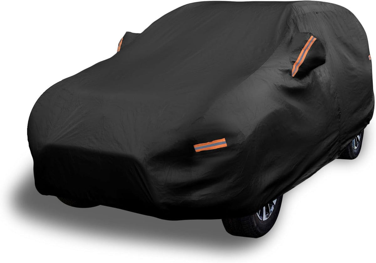 EzyShade Multi-Layer Car Cover Waterproof All Weather - See Vehicle Size-Chart - Outdoor Full Exterior Covers for Automobiles - Sedan Hatch SUV - Rain Snow Sun UV Protection. Size A4 (See SizeChart)