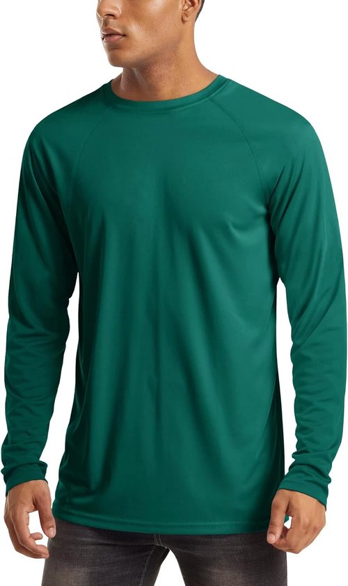 MAGCOMSEN Men's Long Sleeve Athletic Shirts - UPF 50+ UV Protection for Hiking & Running