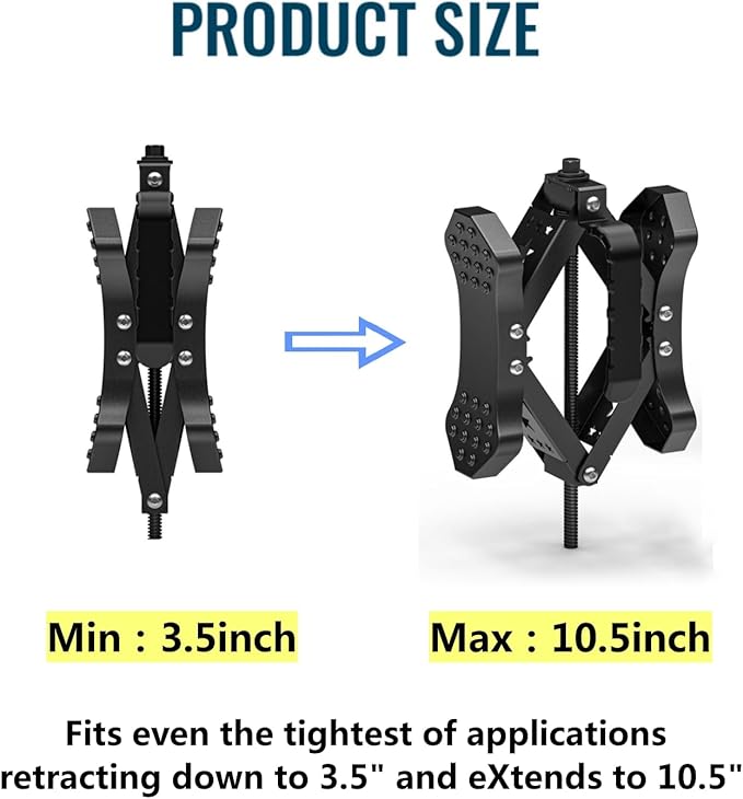 X-Shaped Wheel Chocks for Travel Trailer【Allow Drill Adjust】 RV Stabilizers X chocks Camper Wheel Chock for Travel Trailers RV Accessories Wrench Adjustable 3.5"-10.5" （2 Pack） Black
