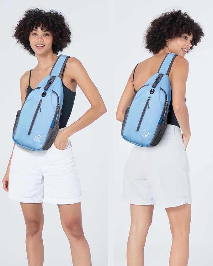 WATERFLY Sports Crossbody Sling Backpack Sling Bag Chest Bag Daypack