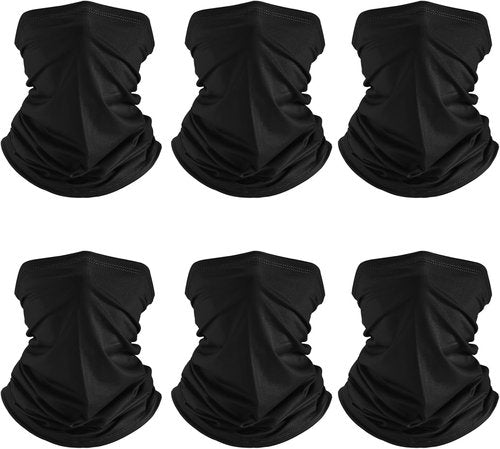 Geyoga UV Protection Cooling Neck Gaiter - Breathable Summer Face Mask Scarf | 6 Pieces Set