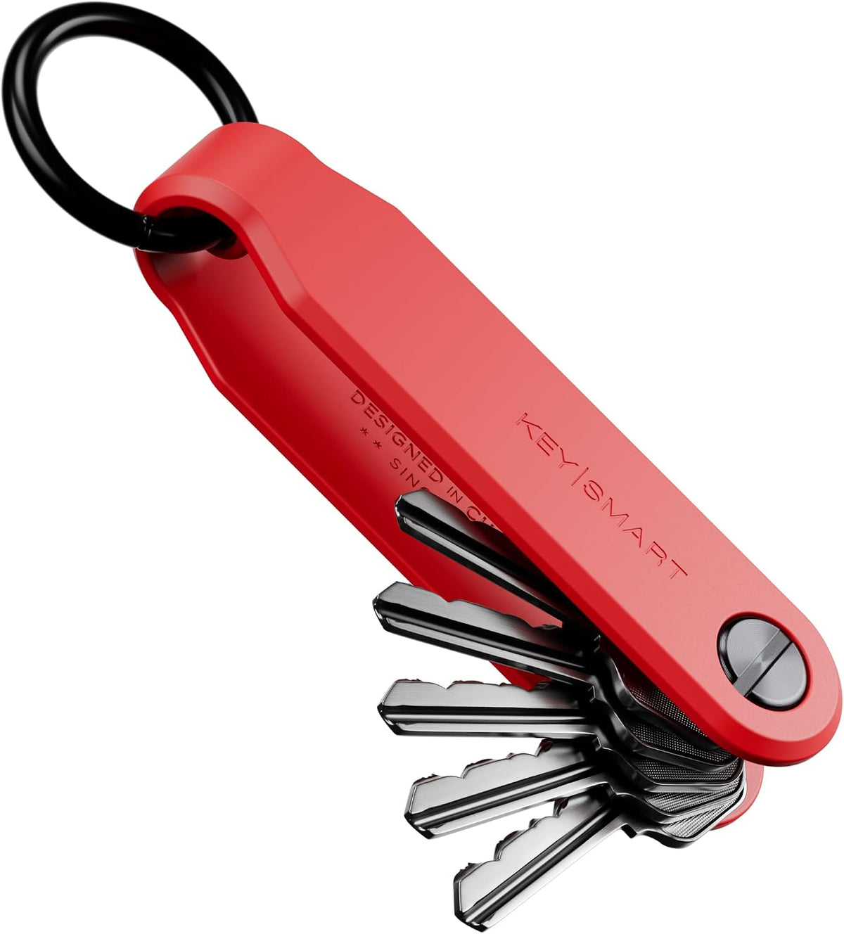 KeySmart Loop - Keychain Key Holder, FKM Silicone, Compact Key Organizer for Key Chain, Clutter-Free Compact EDC Key Chains